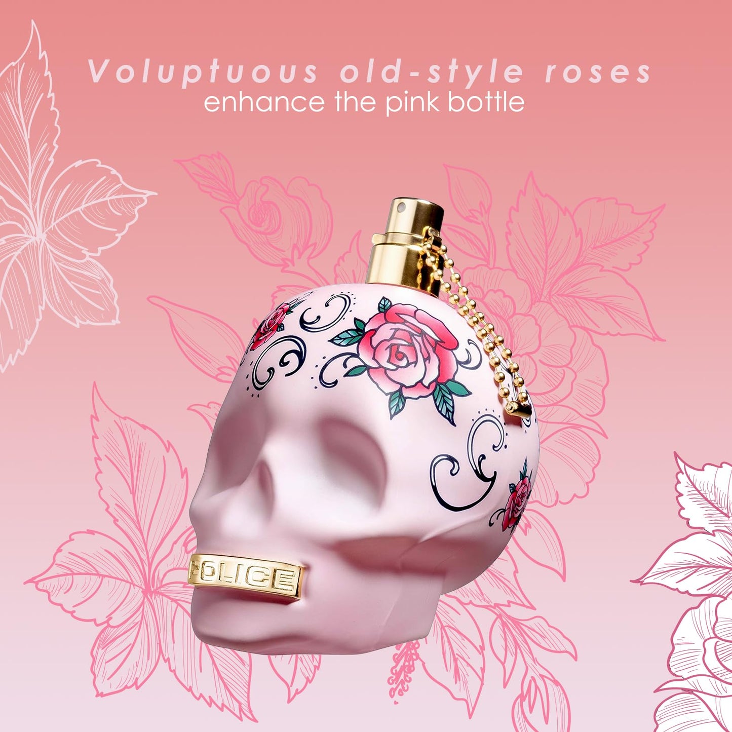 POLICE To Be Tattooart For Woman - Fragrance For Women - Floral Fruity Gourmand Scent - Creamy Sandalwood And A Powdery-Sweet Marshmallow Accord - Eye-Catching Skull Bottle - 4.2 Oz EDP Spray