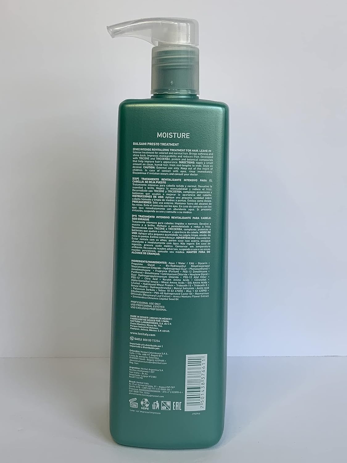 Tec Italy Color Care Balsami Presto Instant Leave In Treatment 10.1 oz (Pack of 3)
