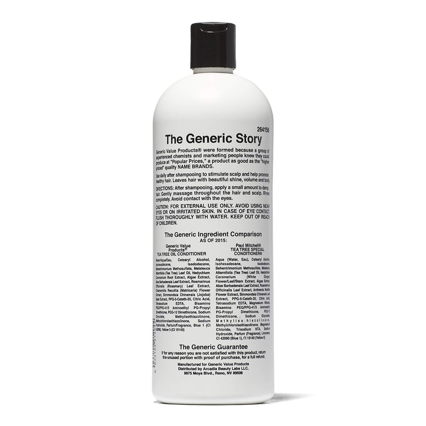 Generic Value Products Tea Tree Oil Conditioner, Helps Prevent Moisture Loss, Increases Body and Volume, Ideal for Daily Maintenance, Provides Incredible Shine, 33.8 Oz