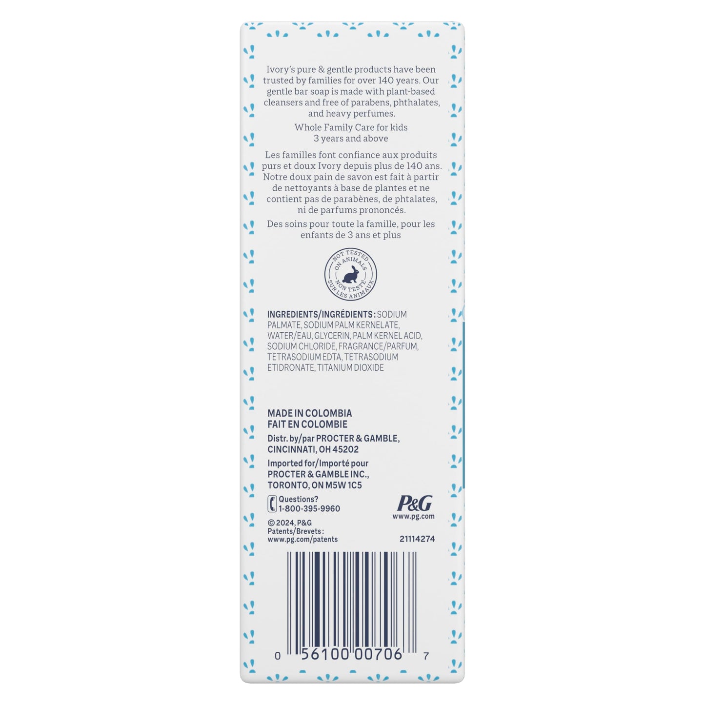 Ivory Gentle Bath Bar Soap, Designed for Whole Family, 99.44% Pure Formula, Plant-Based Cleansers, Made Without Heavy Perfumes, Parabens or Phthalates, Original Scent, 3.17 oz (10 Count)