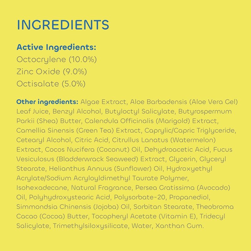 Active Sport Defense Cream SPF 50 - Broad Spectrum Sunscreen with Zinc Oxide & Aloe | Water Resistant Face & Body Sunblock, 3.4 oz (Pack of 2)