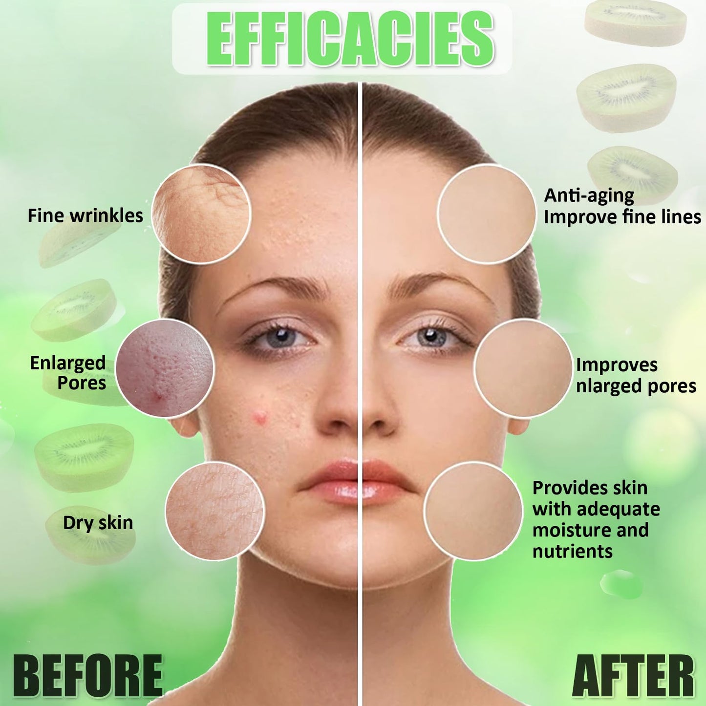YMEYFAN Jelly Mask for Facials Professional - Kiwi Hydro Jelly Mask Powder, Moisturize & Soothing Face Skin Care for Facial Vajacial Peel Off Mask, Esthetician Supplies, Natural Ingredients Unscent