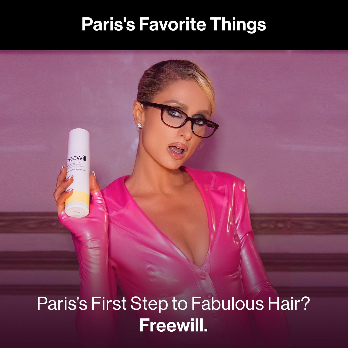 Freewill Frizz Smoothing Shine Mist, Nourishing and Lightweight Spray for Hair Frizz Control, Hydration and Shine, Tames Flyaways, Quick Absorption, 6 oz