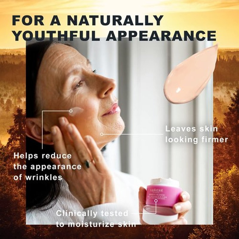 Lumene [Lumo Nordic Bloom Anti-Wrinkle + Firming Daily Face Moisturizer - Anti Aging Cream for Visibly Firm, Radiant & Smooth Skin - Formulated with Pre-Retinol Complex + Lingonberry Extract (50ml)