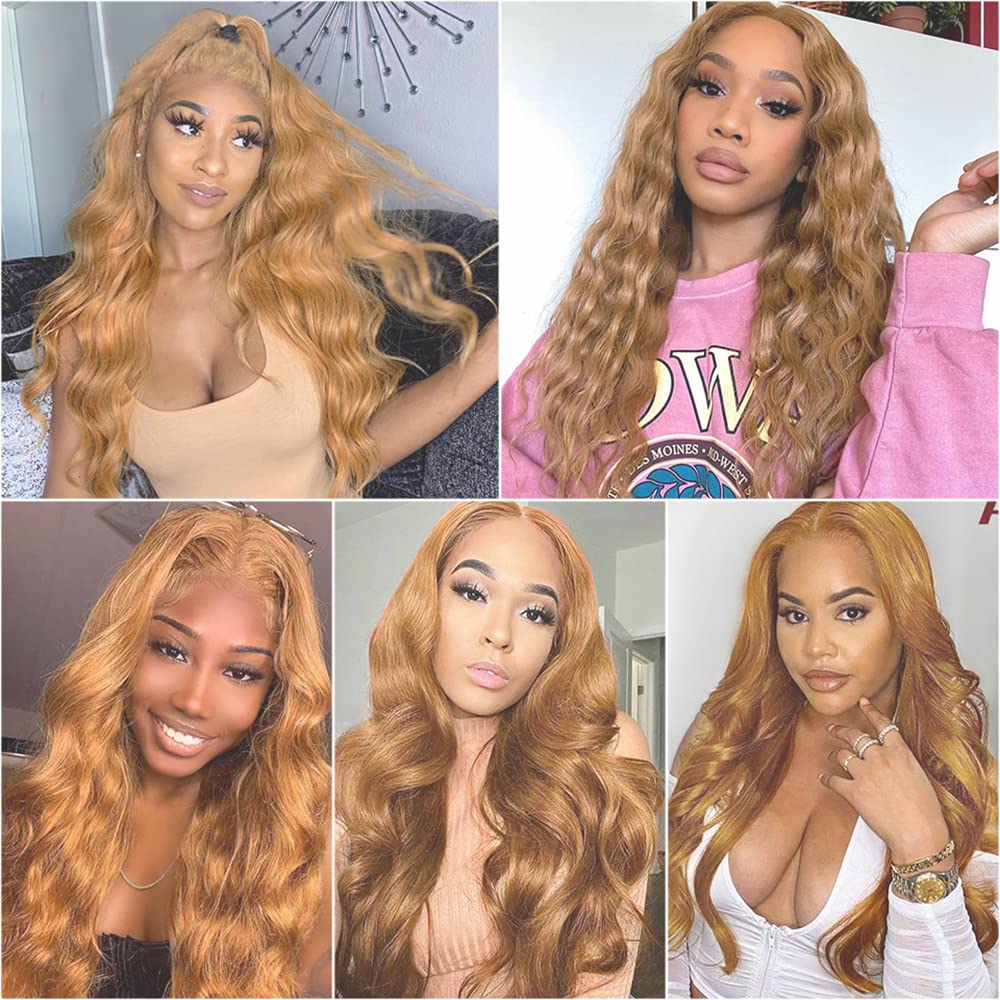 Blonde Bundles Human Hair Honey Blonde Body Wave Bundles 22 22 Inch Color #27 Human Hair Bundles Peruvian Golden Blonde Body Wave Bundles Hair Weave 200g