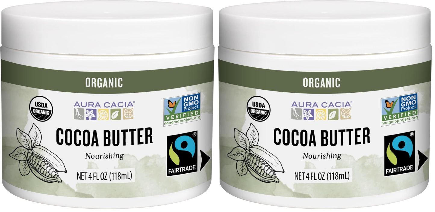 Aura Cacia Natural Cocoa Butter, 4 Ounce (113 g)