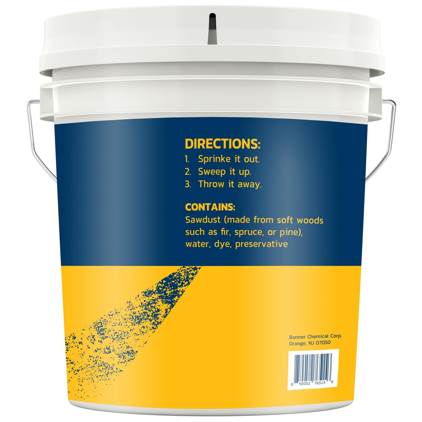 Banner Chemical Sans Sand Gritless Sweeping Compound Without Sand – Effective Dust Control, Non Abrasive and Safe for Smooth, Finished & Polished Floors, Oil Free, Made in USA (5.2 lbs)