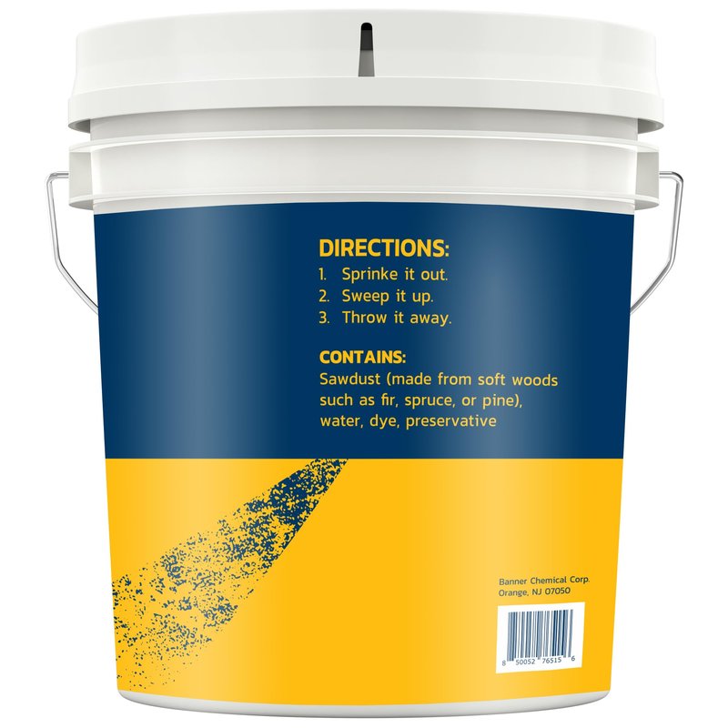 Banner Chemical Sans Sand Gritless Sweeping Compound Without Sand – Effective Dust Control, Non Abrasive and Safe for Smooth, Finished & Polished Floors, Oil Free, Made in USA (5.2 lbs)