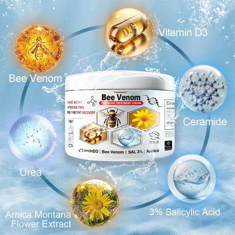 TODAHOF Bee Venom Multi Symptom Skin Treatment Cream, Professional Bee Venom Cream, TODAHOF Bee Venom Skin Treatment Cream, for All Skin Types (1 Bottle)