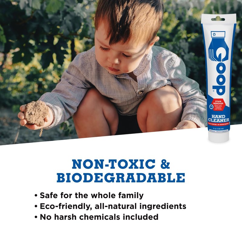 GOOP Original Multi-Purpose Waterless Hand Cleaner and Stain Remover - 5 oz Tube (Pack of 2)