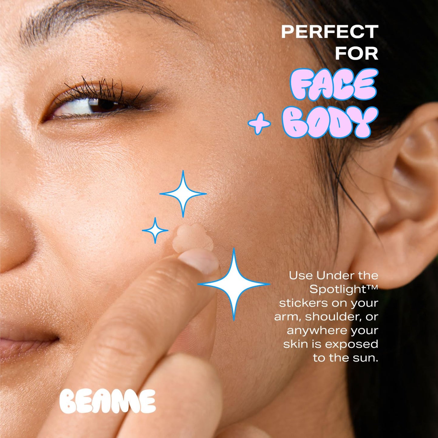 Under The Spotlightβ’ UV Detection Stickers - Sun Smart Tech That Shows When To Reapply - SPF & UV-Sensing - Water-Resistant & Skin-Safe - Vegan & Cruelty-Free - 36 Stickers, 12mm