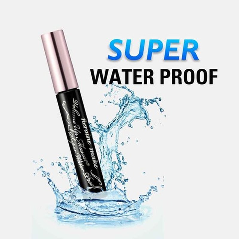 HEROINE MAKE by KISSME Mascara Duo Set, LIMTED EDITION, Volumizing Eyemakeup Mascara with Waterproof Black Curvy Brush Balck + Gentle Eye Makeup Remover for Waterproof Mascara in Trial Size