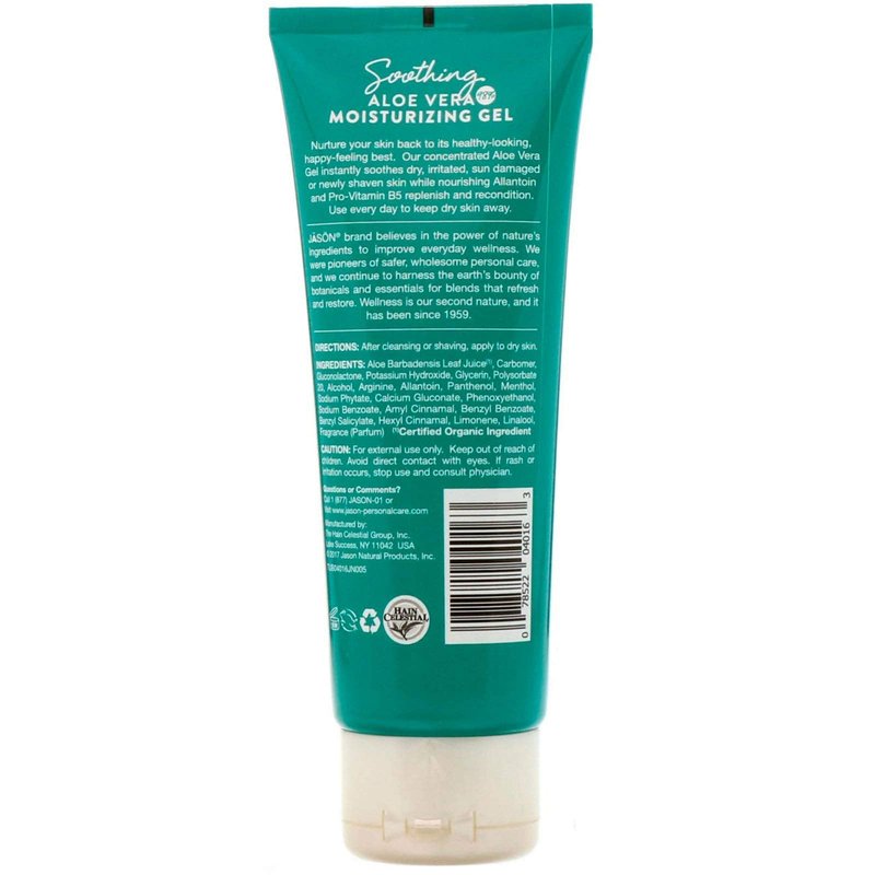 Jason Pure Natural Moisturizing Gel, Soothing Aloe Vera, 4 Ounce