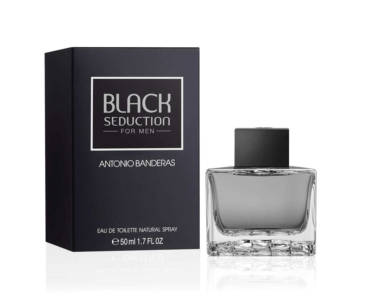 Antonio Banderas Seduction in Black for Men Eau de Toilette Spray, 3.4 Oz