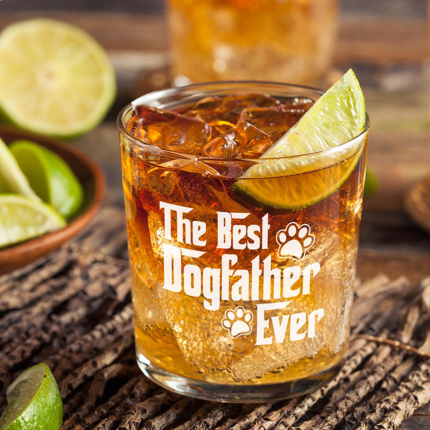 Dog Dad Gifts for Men, Christmas The Best Dogfather Whiskey Glasses for Men