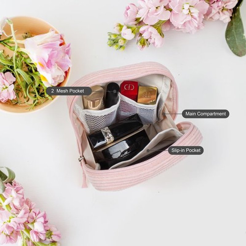 Gifts for Women Girls - Personalized Birthday Gifts for Women, Gifts for Women Mom Daughter Teacher Wife Grandmother, Monogram Initial Pink Cute Makeup Bag Pouch for Women Teen Girls (Letter A, Pink)