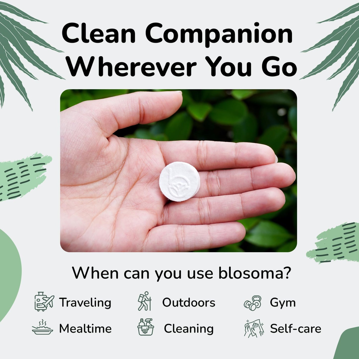 Unscented Moisturizing Compressed Towel, Disposable Mini Tablets Cotton Coin Tissue, Water Activated Rejuvenating Towels for Travel, Camping, Gym, Home Fragrance-Free Portable Hand Wipe (Pack of 50)