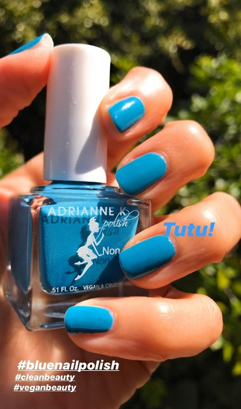 ADRIANNE K, NONTOXIC 7 FREE BRIGHT BLUE NAIL POLISH, BLUE BUTTERFLY, .51 FL OZ. GEL ALTERNATIVE