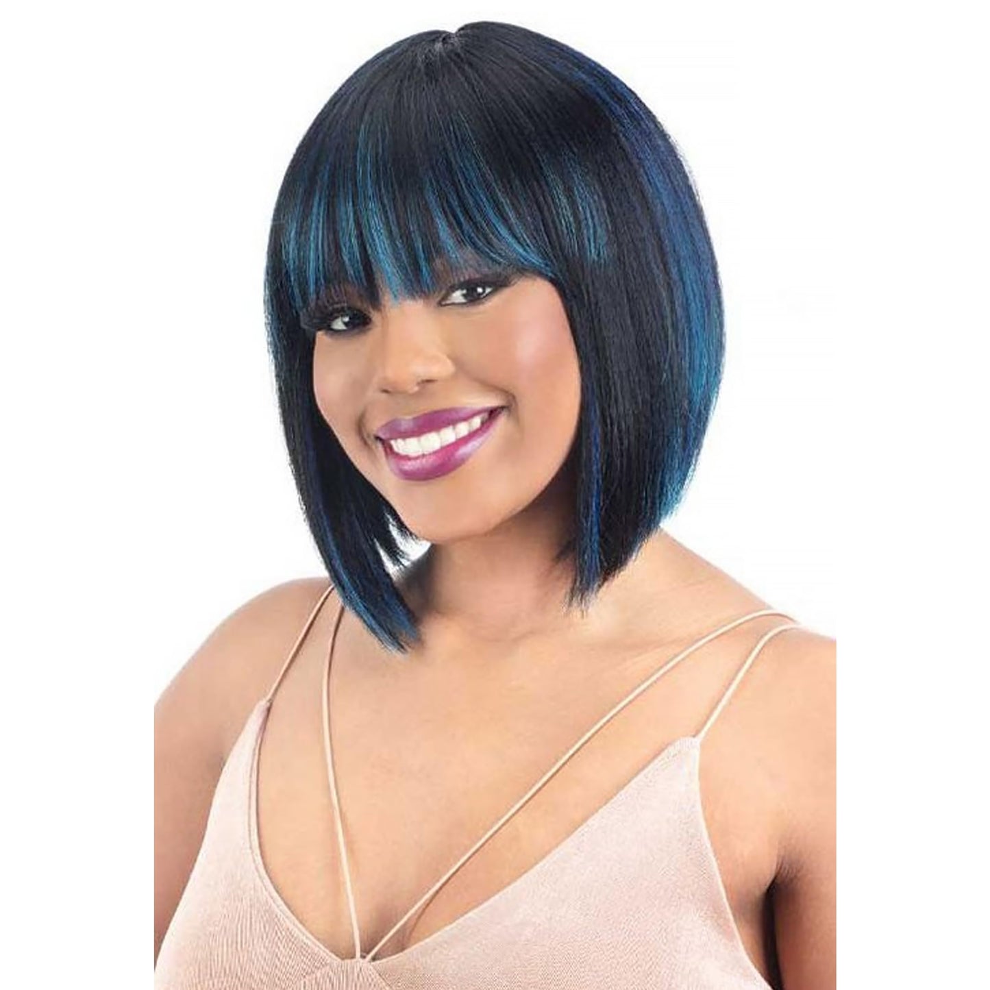 Free Tress Shake N Go Legacy Human Hair Blend Wig Victoria (HI-RED)