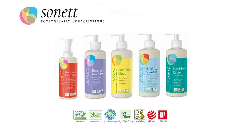 Sonett Organic Hand Soap for Sensitive skin (Sensitive, 6 Count)