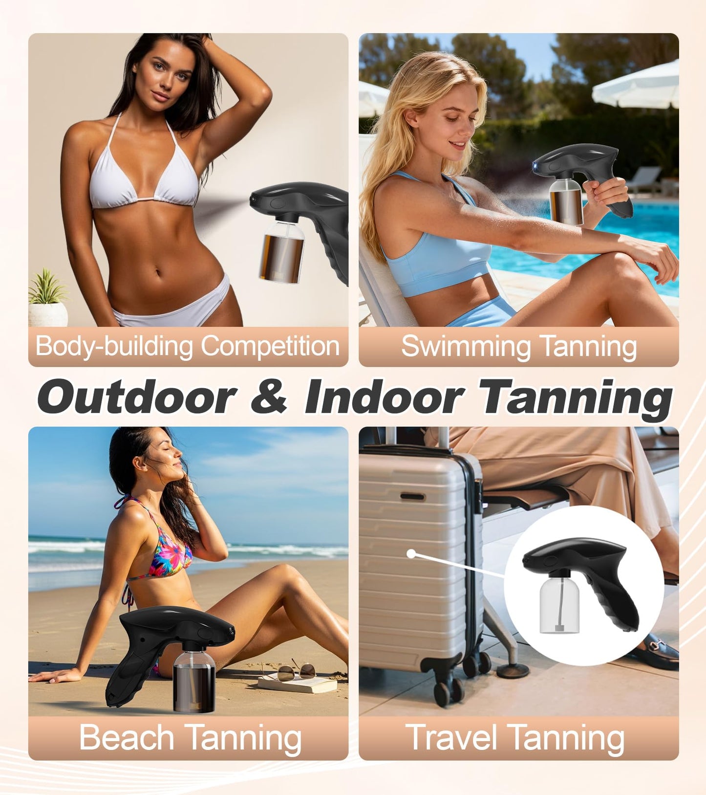 Spray Tan Machine, Gun, Even Spraying, Portable and Long Battery Time