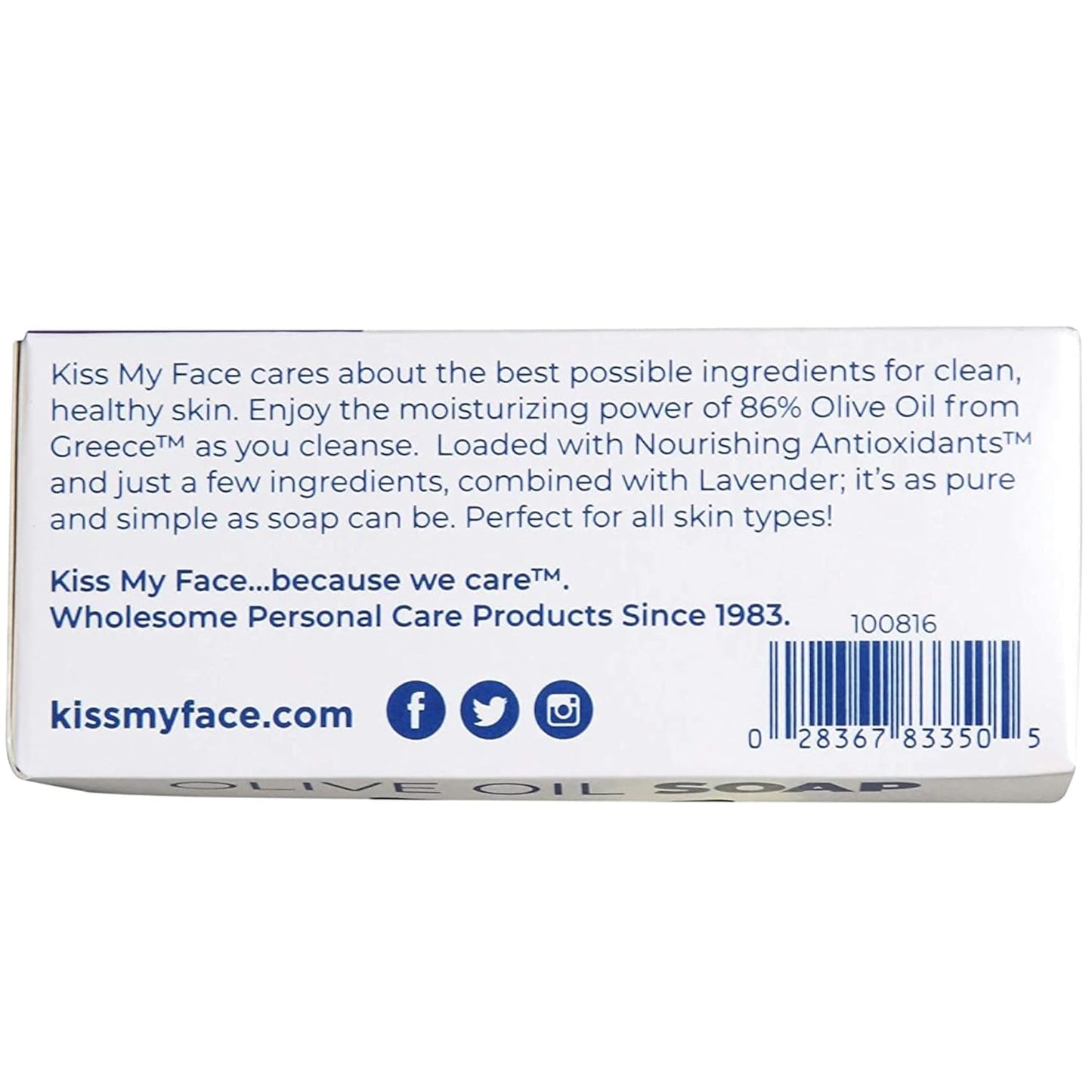Kiss My Face Olive Oil & Lavender Bar Soap 8 oz (Pack of 6)