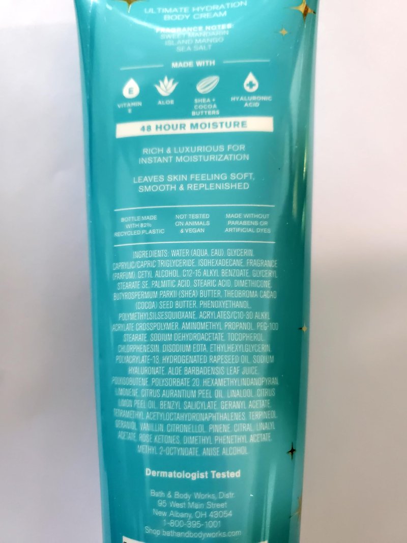 Bath & Body Works Women's Island Margarita Ultimate Hydration Body Cream 8 Ounces Pack of 2