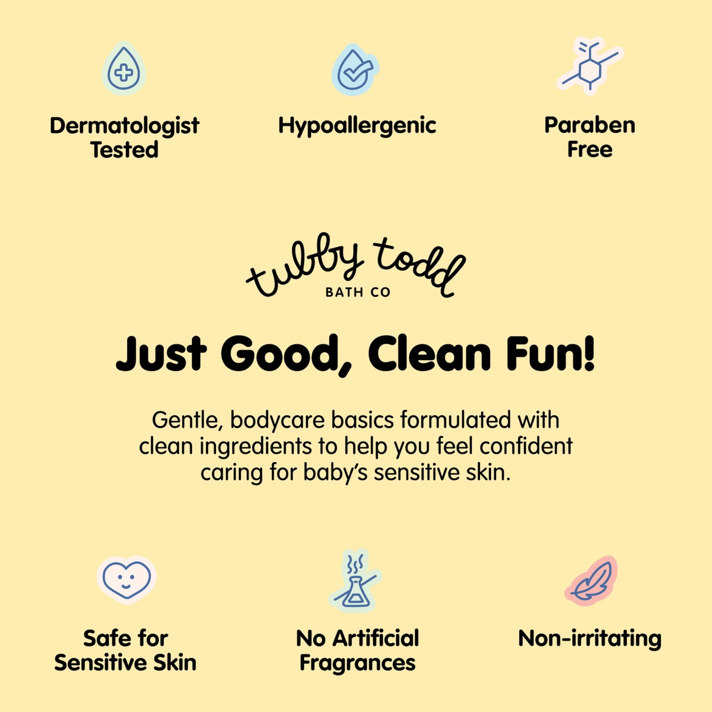 TUBBY TODD Hair + Body Wash - Baby Shampoo and Body Wash - Gentle, Natural Baby Was for Newborns, Babies, and Toddlers - Non-Toxic and Hypoallergenic - Fragrance-Free, 2 Pack, 8.5oz & 25oz