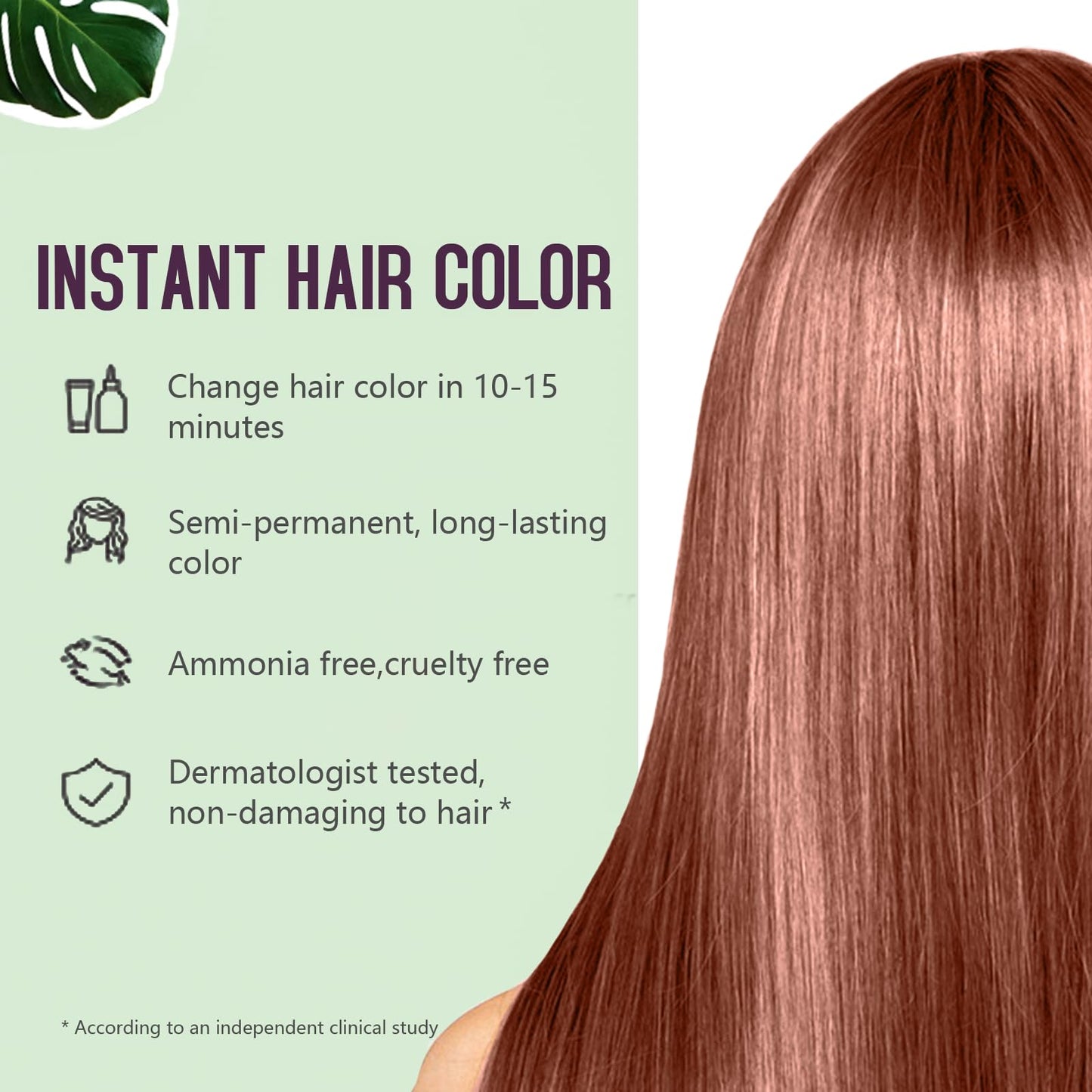 Instant Hair Color Shampoo, Natural Brown Hair Dye Shampoo 3 in 1 for Men & Women, Long Lasting Para Canas, Easy to Use Brown Hair Shampoo (cherry brown)