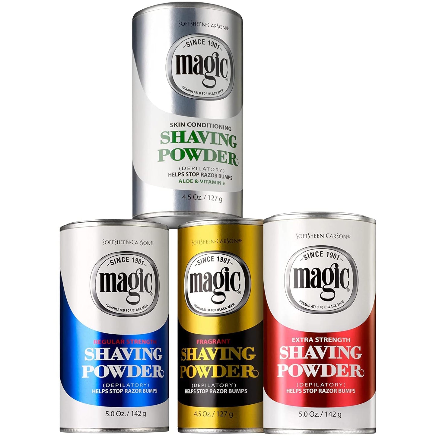 Magic Platinum Shaving Powder 4.5oz. Skin Conditioning (6 Pack)