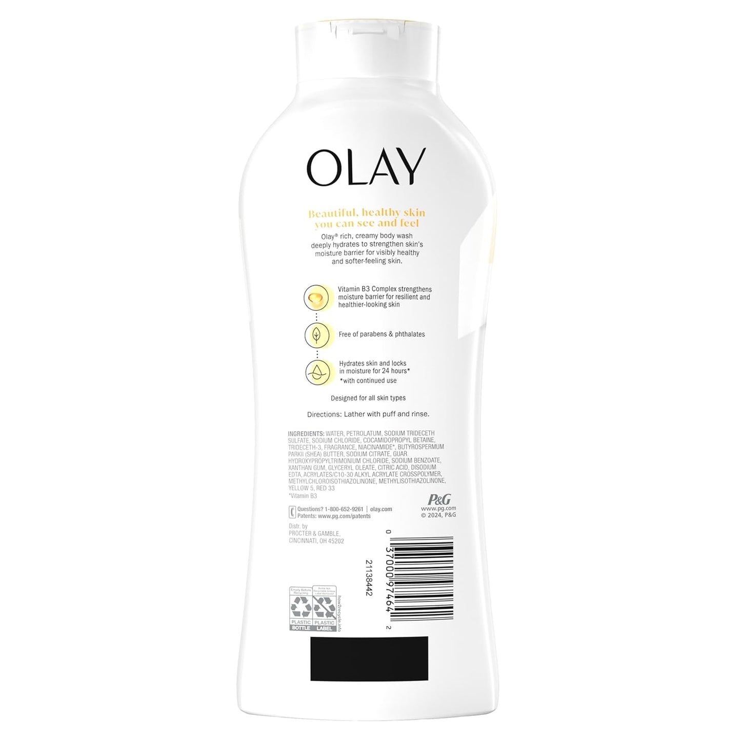 Olay Ultra Moisture Body Wash 23.6 Fluid Ounce,3 Pack in single box
