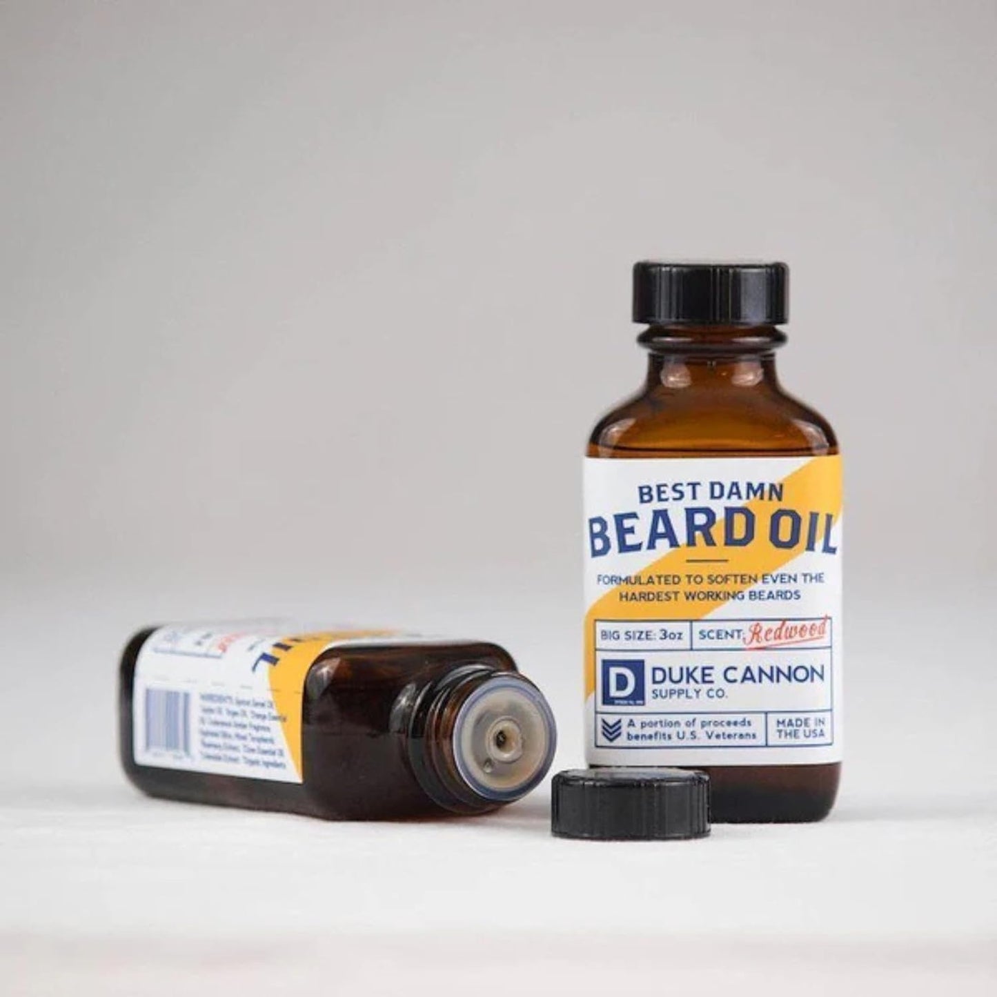 Duke Cannon Great American Beard Oil with Budweiser - Natural Conditioning with Apricot Kernel Oils, Warm Cedarwood Scent, 3 oz.