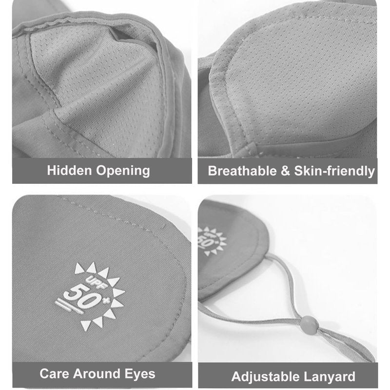 YUANST 2Pcs UV Face Mask, Sun Masks for Women, Cooling Breathable Face Cover for Outdoor Sports, Washable Reusable (Pink+Gray)