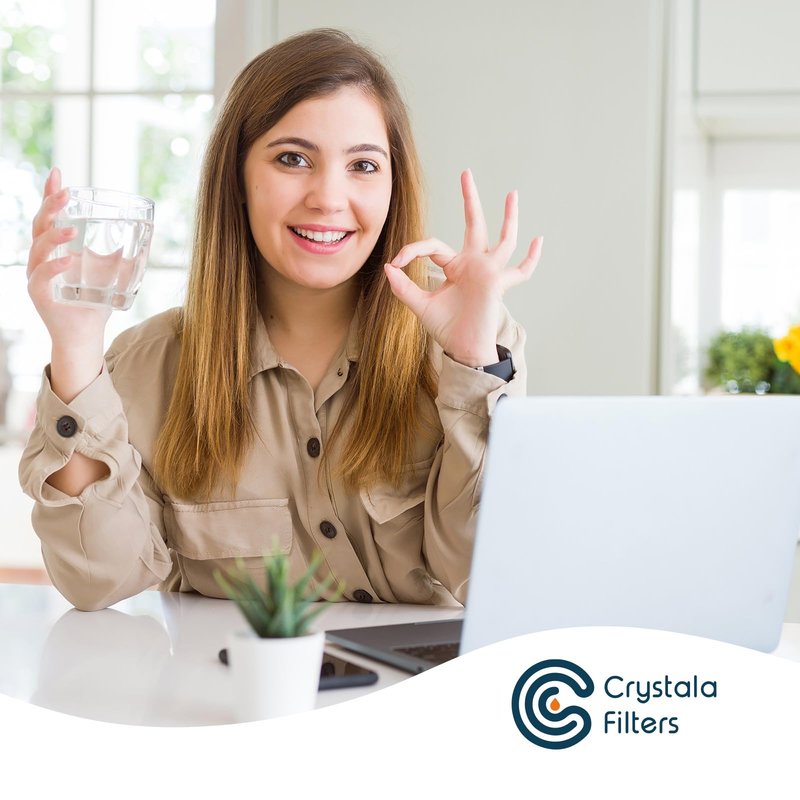 Crystala Filters Water Filter Compatible with XWFE (Built-in CHIP), Replacement for GE XWFE, XWF Refrigerator Water Filter Pack of 1