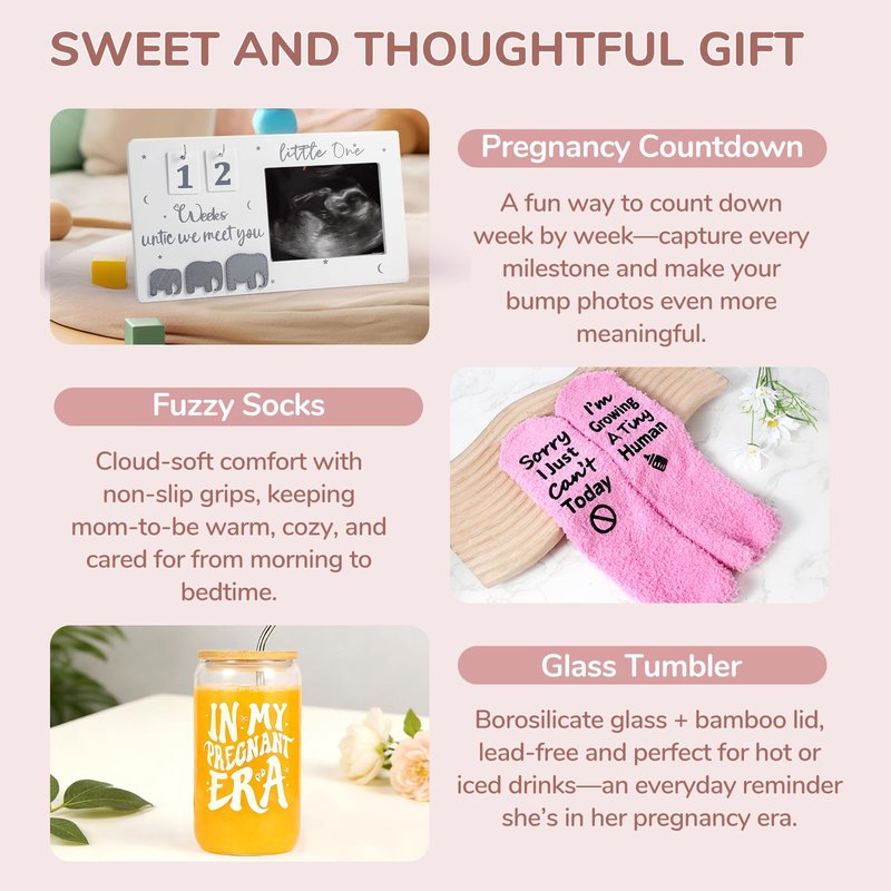 ddnzhe Sonogram Picture Frame, Ultrasound Photo Frame with Baby Countdown Weeks, Expecting Parents to be Pregnancy Gift Congratulations Pregnancy Must Have Accessories