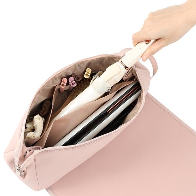 FINDCOZY Hair Tools Travel Bag, Hair Accessory Organizer with Heat Resistant Mat for Curling Iron, Hair Straighteners and Styling Tools, Travel Essentials for women, Pink