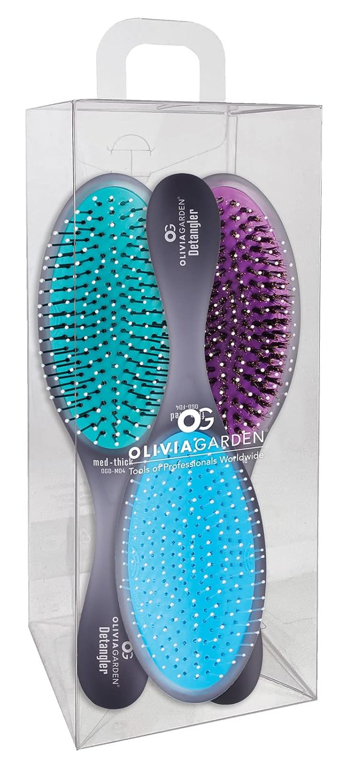 Olivia Garden OG Detangler Brush - Scalp-Massaging, Easy-Clean Design for All Hair Types