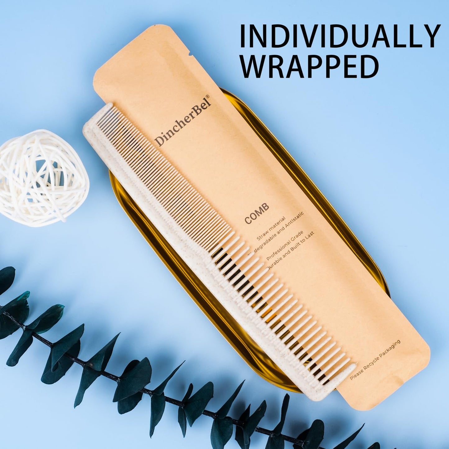 Hair Combs Bulk, 100PCS Disposable Wheat Straw Combs