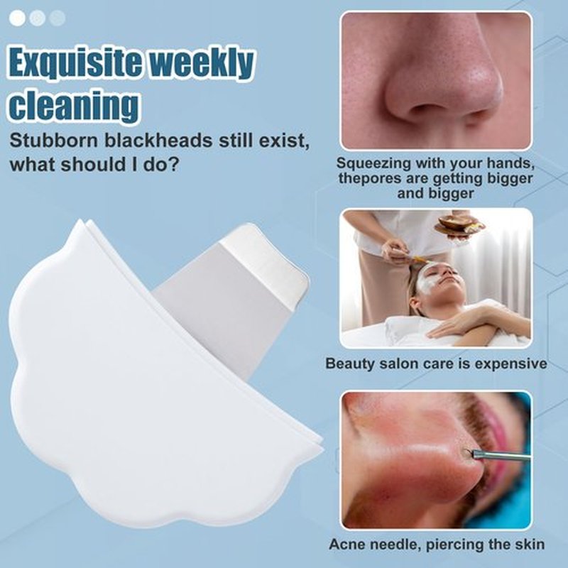 PAGOW Blackhead Remover Tools, White Silicone Nose Blackhead Remover with Cap, Deep Clean Skin Spatula, Mild and Safe Face Scraper for Men and Women (1 Pcs)