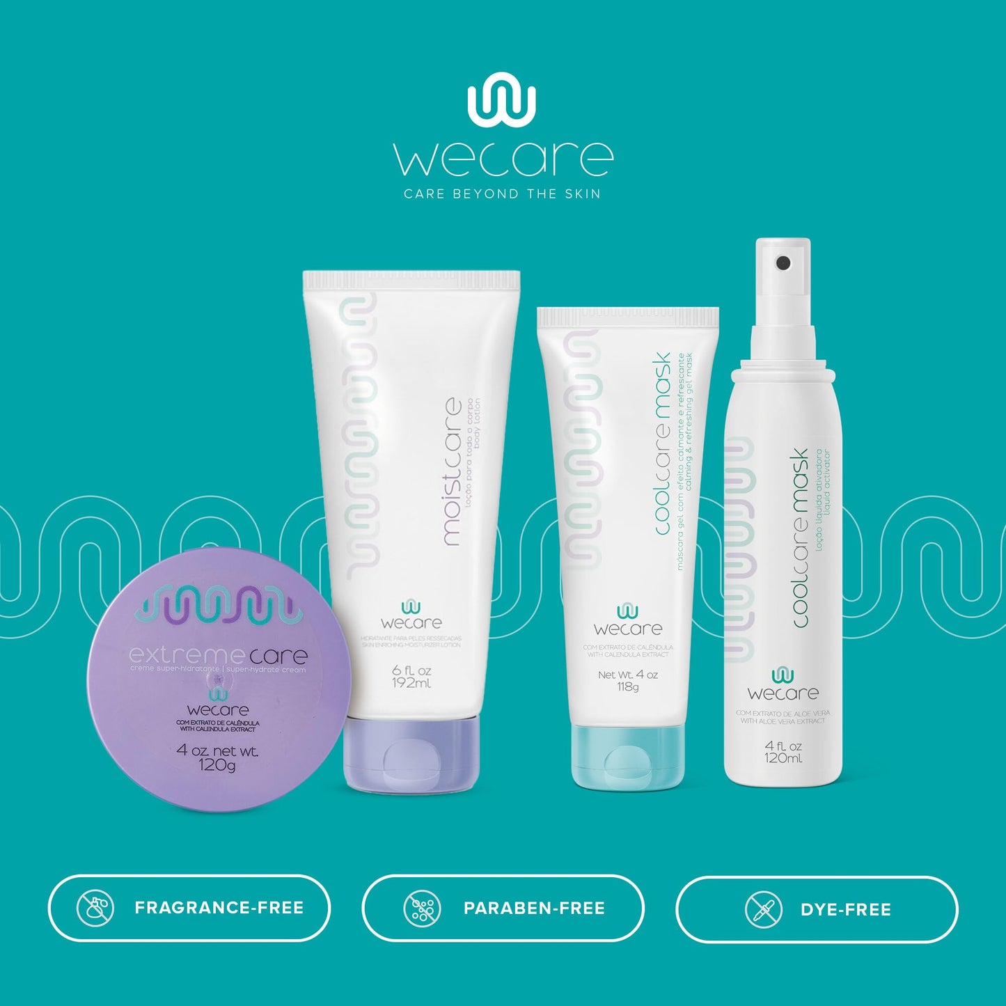 WeCare Moistcare Body and Face Lotion Chemo Support - Intense Hydration - Prevents Skin Rash and Dryness - Dermatological Care for Oncology Patients - Radiation Relief and Comfort - 6.49 fl oz