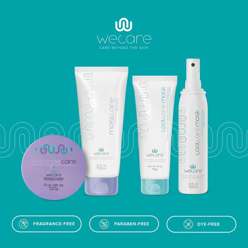 WeCare Moistcare Body and Face Lotion Chemo Support - Intense Hydration - Prevents Skin Rash and Dryness - Dermatological Care for Oncology Patients - Radiation Relief and Comfort - 6.49 fl oz