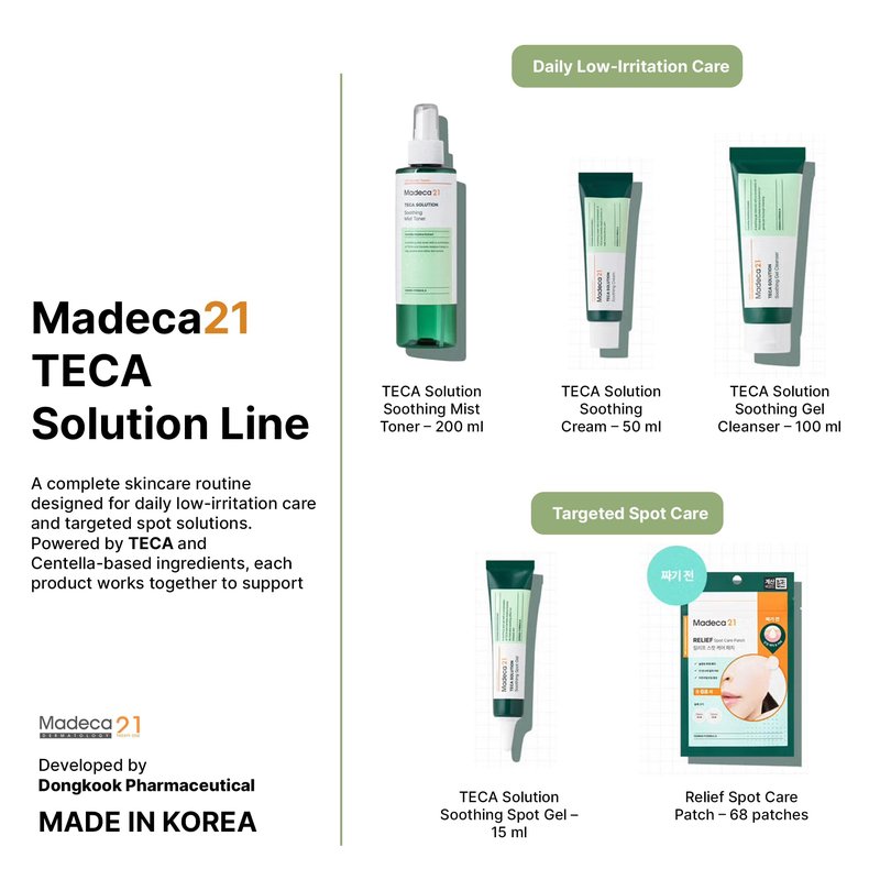 TECA Madecassoside Centella Asiatica Cream (1.69fl oz) –Korean Skin Care Cica Soothing Moisturizer for Sensitive Skin, Redness Relief & Barrier Repair, Lightweight Daily Hydrating Face Cream (2 Pack)