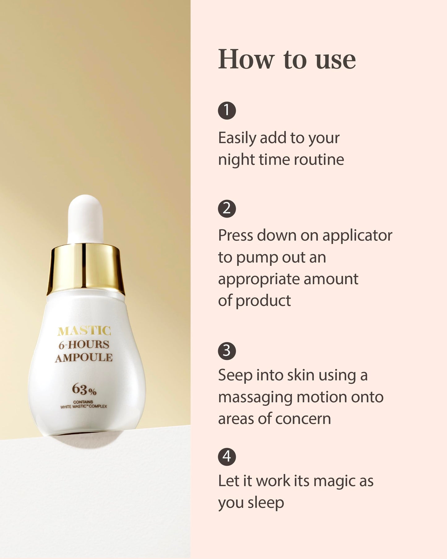 Mastina Mastic Ampoule (Dropper Type, 0.5fl oz) - Dark Spot Remover Face Serum for Even Skin Tone. Fermented Mastic Gum. White Mastic Complex 63% + Tranexamic Acid 2% + Niacinamide 5%