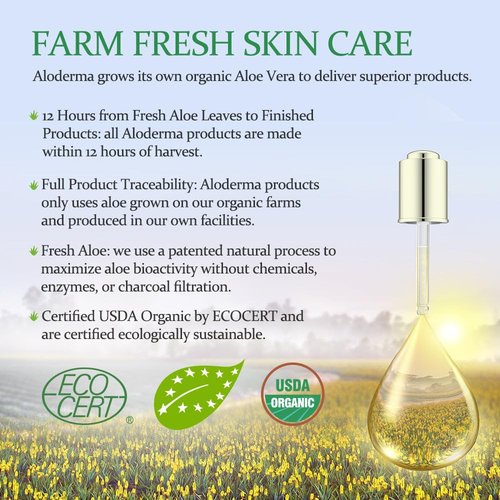 Aloderma Brightening Eye Cream with Organic Aloe Vera - Hydrating Daily Eye Cream for Dark Circles & Puffiness with Caffeine & Sage Oil - Day & Night Eye Cream for Puffy Eyes & Fine Lines, 25g/0.9oz
