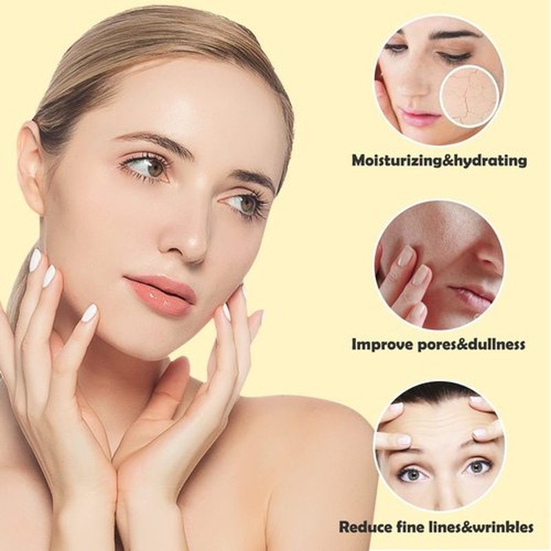 Permotary 12 PCS 24k Gold Crystal Gel Collagen Facial Masks, Treatment Deep Moisturizing Facial Masks For Anti Aging Puffiness Skincare Anti Wrinkle Tighten Skin & Revitalize Skin