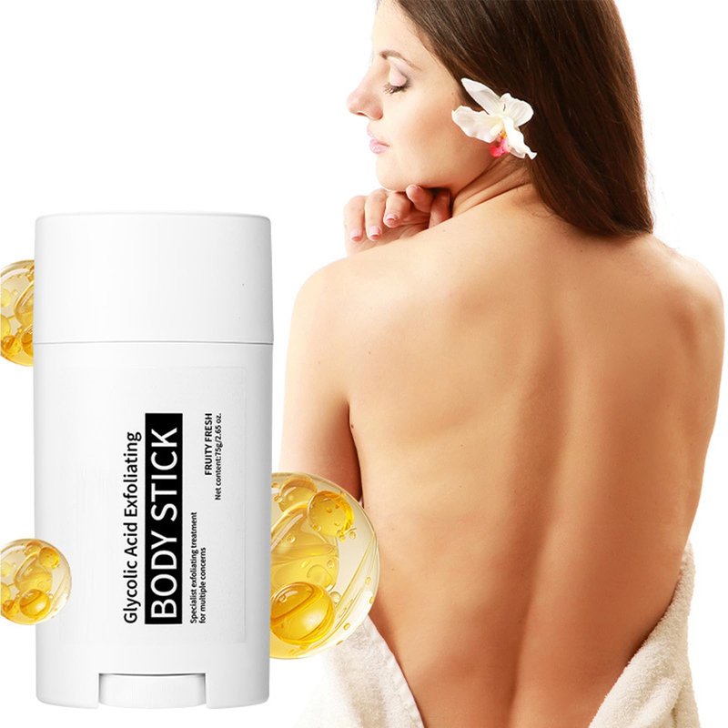 TUOSHITONG Glycolic Acid Exfoliating Body Stick,Exfoliating Lotion Stick,Smooths Rough Skin,Reduces the Appearance of Cellulite,Effect Radiant Skin,BodyCare Balm for Underarms,Legs,Body /2.65 Oz