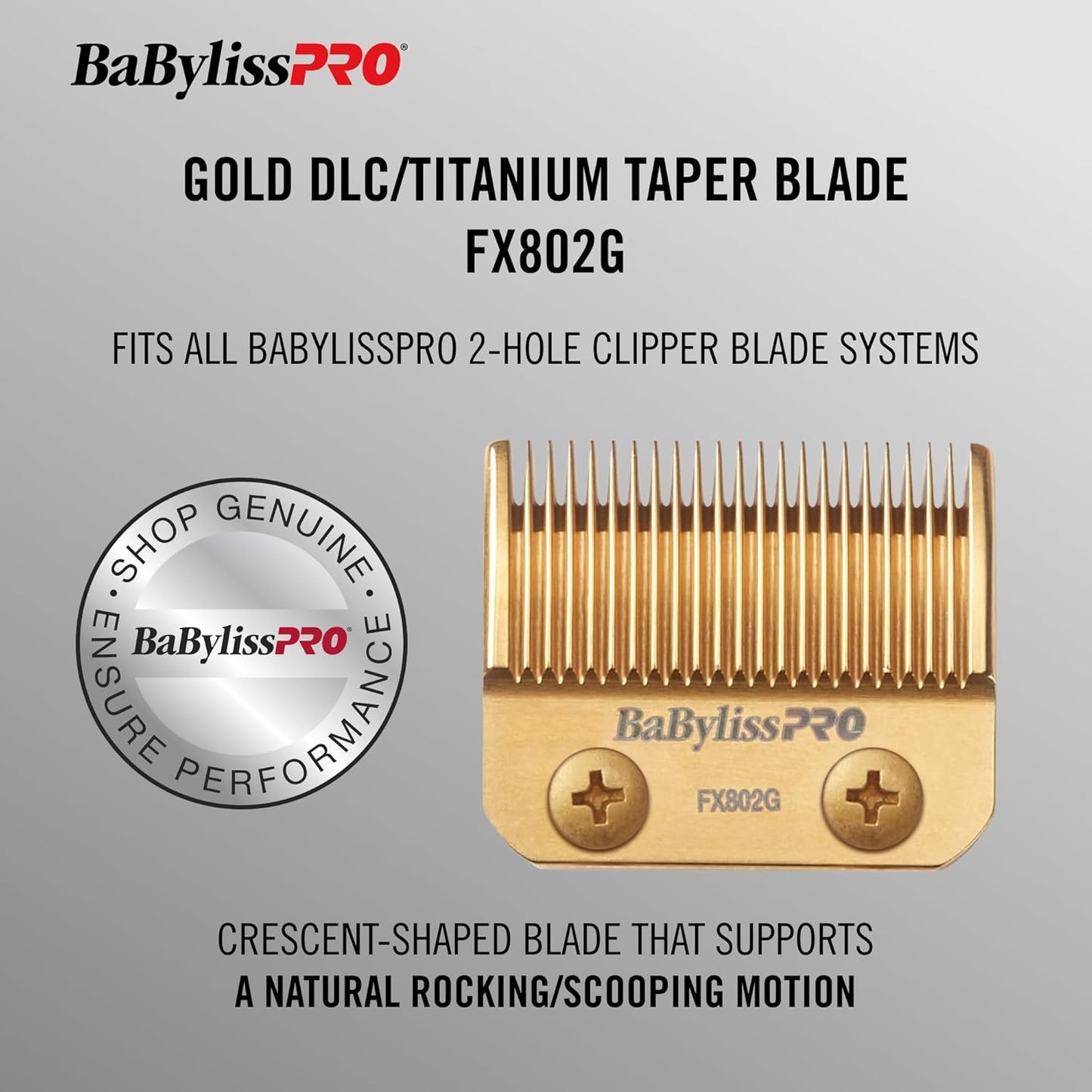 BaBylissPRO Replacement Taper Clipper Blades for FX870, FX825, FX673 Clippers and most 2-hole blade systems