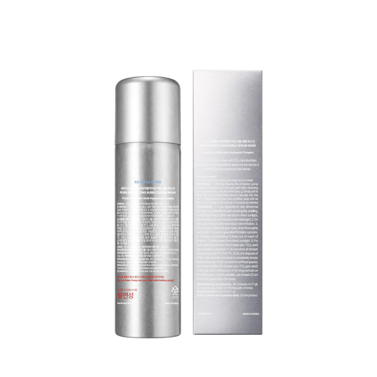 SAYNID PDRN Revitalizing CO2 Bubble Serum Mask | Fast-Absorbing Bubble Texture | Instant Glow, Skin Barrier Repair & Deep Hydration