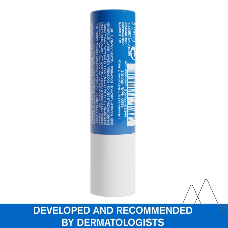 Uriage Xémose Lip Balm With Hyaluronic Acid + Shea Butter + Vitamin C, Ultra-Soft Soothing Stick For Dry, Sensitive Chapped Lips, Intense Hydration Lip Care, Fragrance-Free