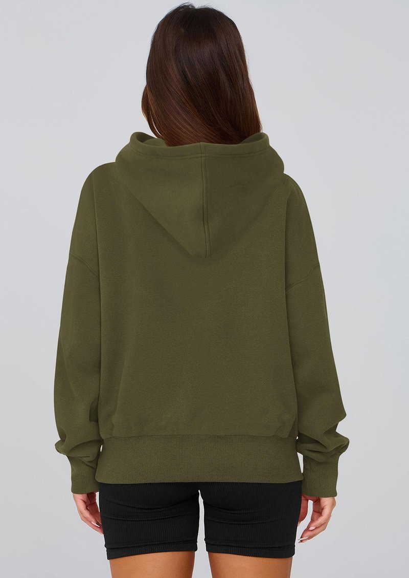 PRETTYGARDEN Women's 2026 Fall Hooded Sweatshirts Long Sleeve Half Zip Cropped Hoodies Pullover Winter Fashion Clothes